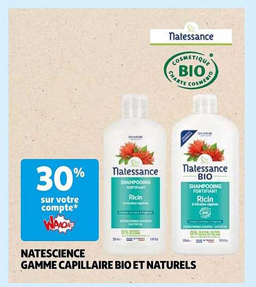 natescience gamme capillaire bio et naturels