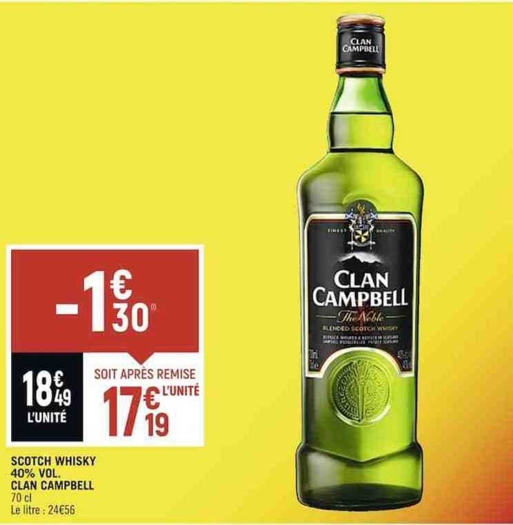 scotch whisky 40% vol clan campbell