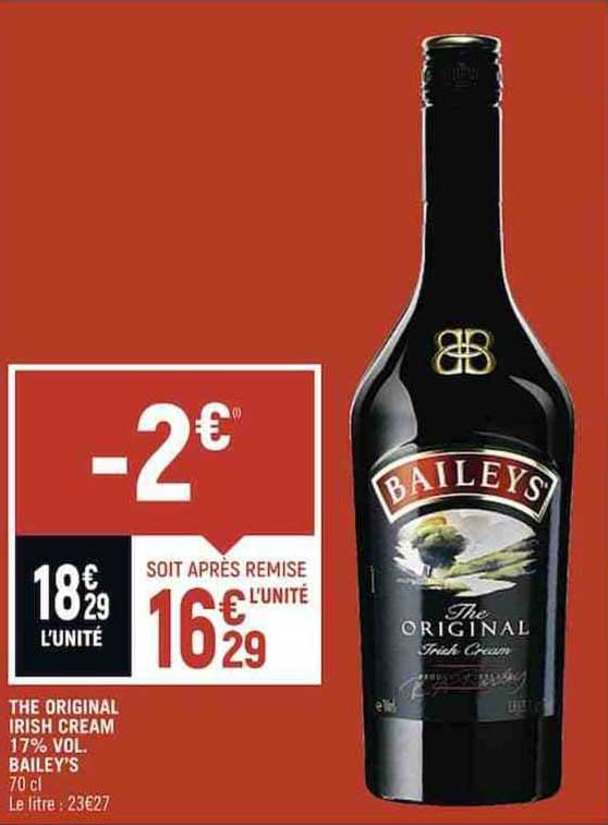 the original irish cream 17% vol. bailey's