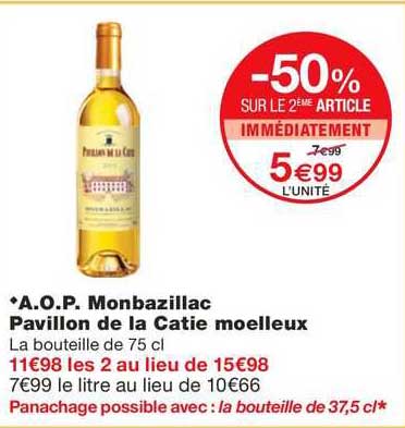 a.o.p. monbazillac pavillon de la catie moelleux