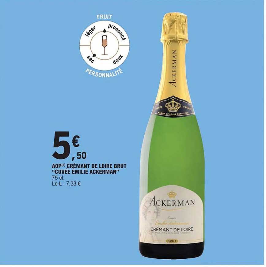 aop crémant de loire brut "cuvée émilie ackerman"