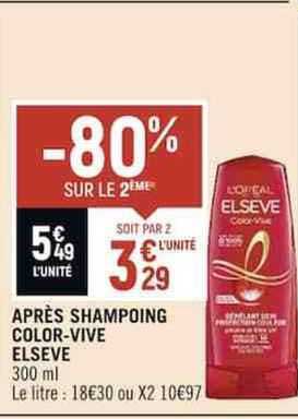 après shampoing color-vive elseve