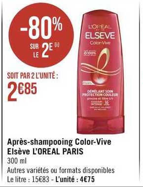 après-shampooing color-vive elsève l'oréal paris