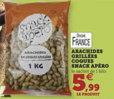 Arachides Grillées Coques Snack Apéro