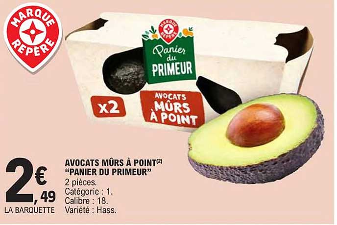 avocats mûrs à point "panier du primeur"