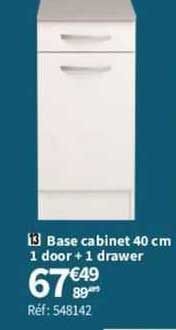 base cabinet 40 cm 1 door + 1 drawer
