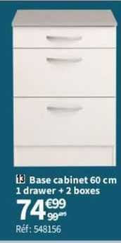 base cabinet 60 cm 1 drawer + 2 boxes