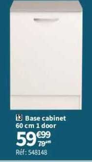 base cabinet 60cm 1 door
