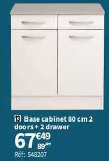 base cabinet 80 cm2 doors + 2 drawer