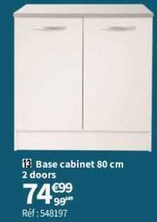 base cabinet 80cm 2 doors