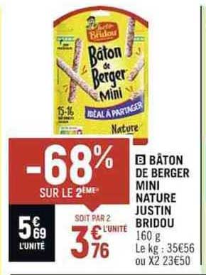 bâton de berger mini nature justin bridou