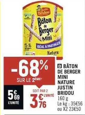 bâton de berger mini nature justin bridou