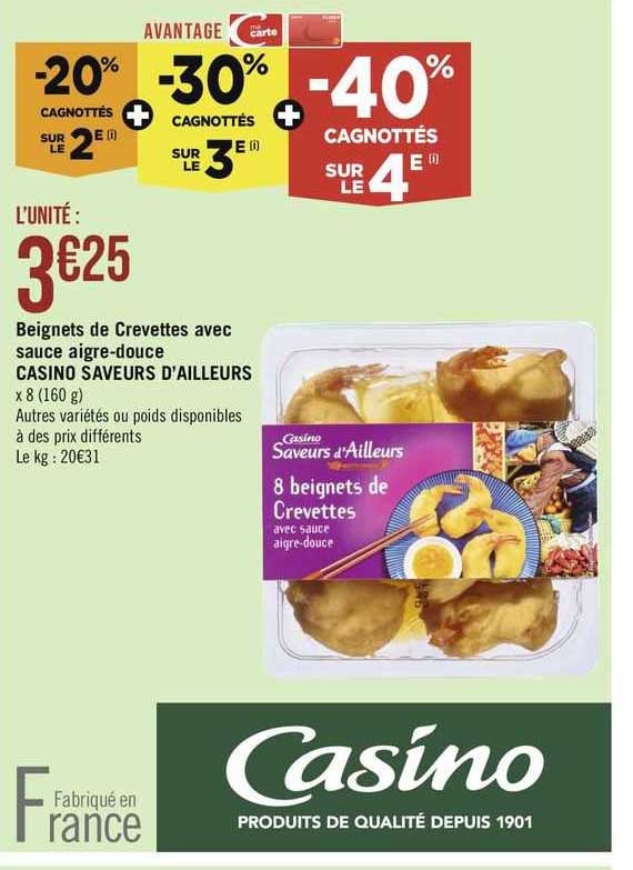 beignets de crevettes avec sauce aigre-douce casino saveurs d'ailleurs