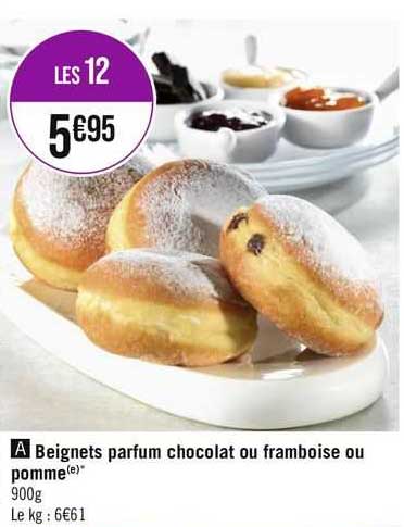 Beignets Parfum Chocolat Ou Framboise Ou Pomme
