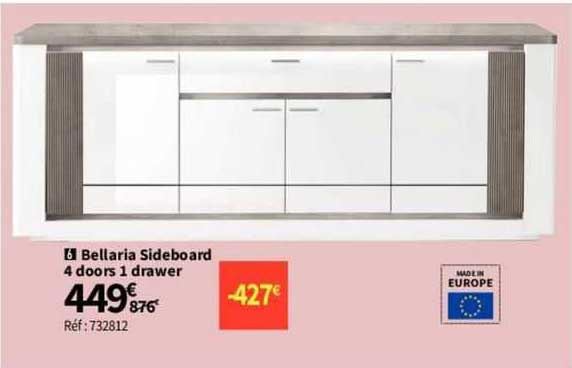 bellaria sideboard 4 doors 1 drawer