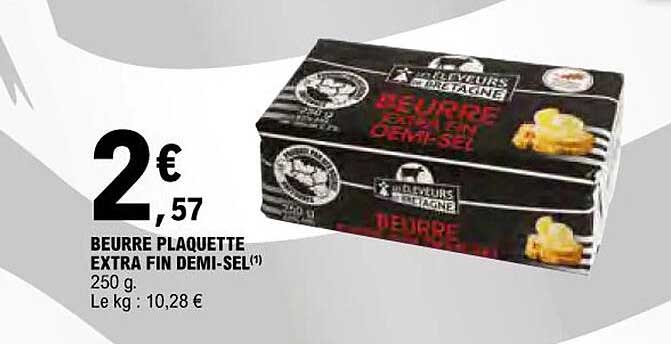 beurre plaquette extra fin demi-sel