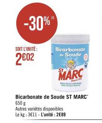 bicarbonate de soude st marc