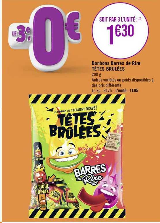 bonbons barres de rire têtes brulées