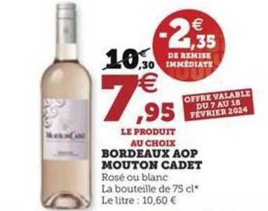 bordeaux aop mouton cadet