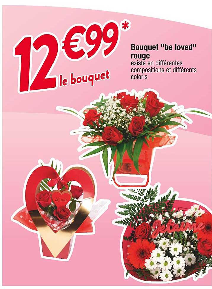 bouquet "be loved" rouge