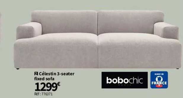 célestin 3-seater fixed sofa