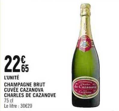 Champagne Brut Cuvée Cazanova Charles De Cazanove