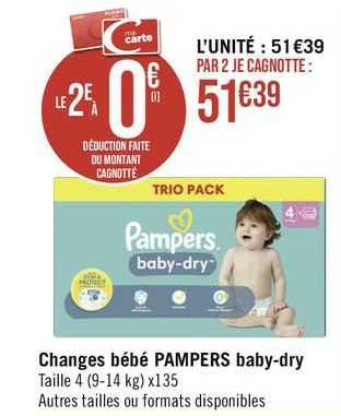changes bébé pampers baby-dry