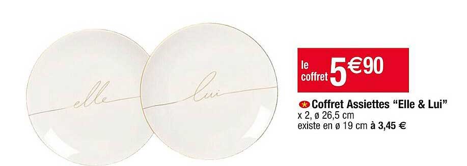 coffret assiettes "elle & lui"