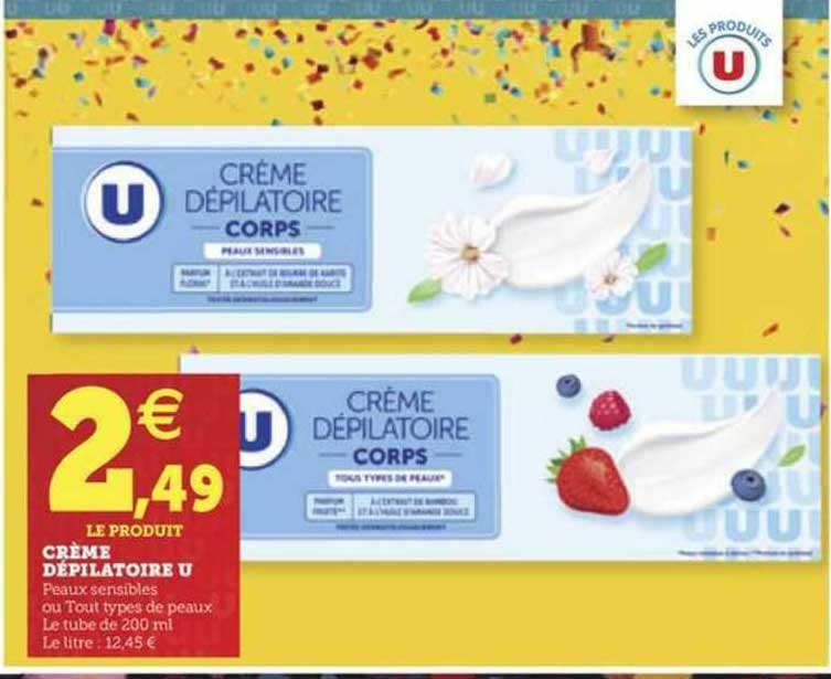 Crème Dépilatoire U