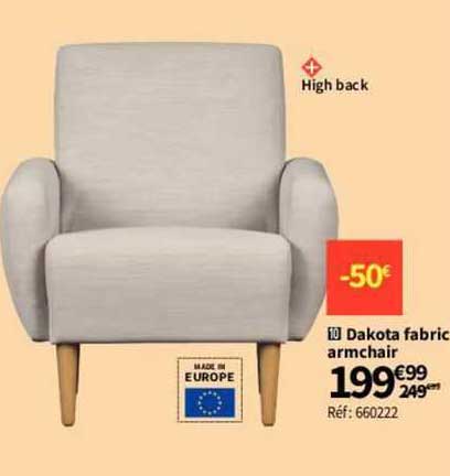 dakota fabric armchair