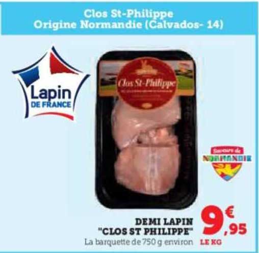 demi lapin "clos st philippe