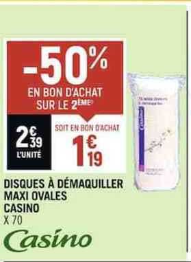 Disques à Démaquiller Maxi Ovales Casino