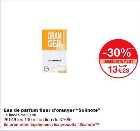 eau de parfum fleur d'oranger "solinote"