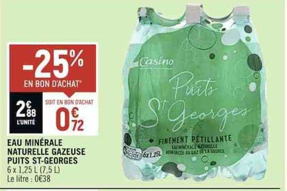 eau minérale naturelle gazeuse puits st-georges