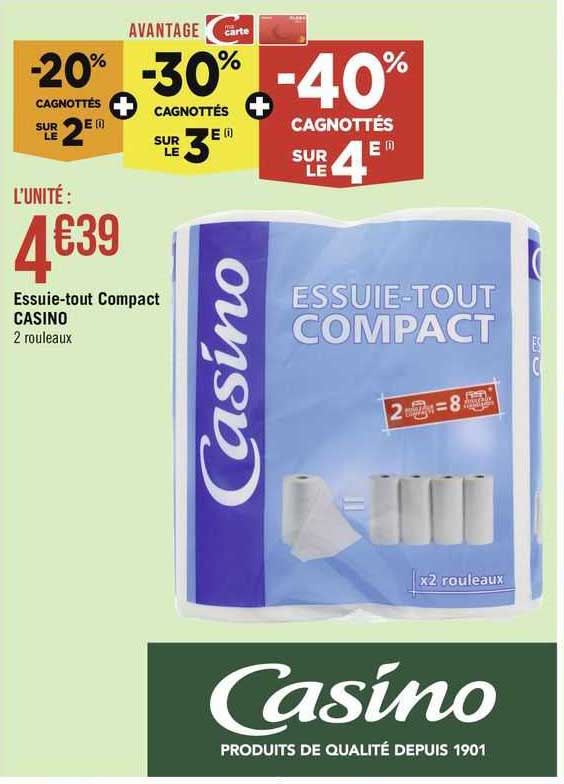 essuie-tout compact casino