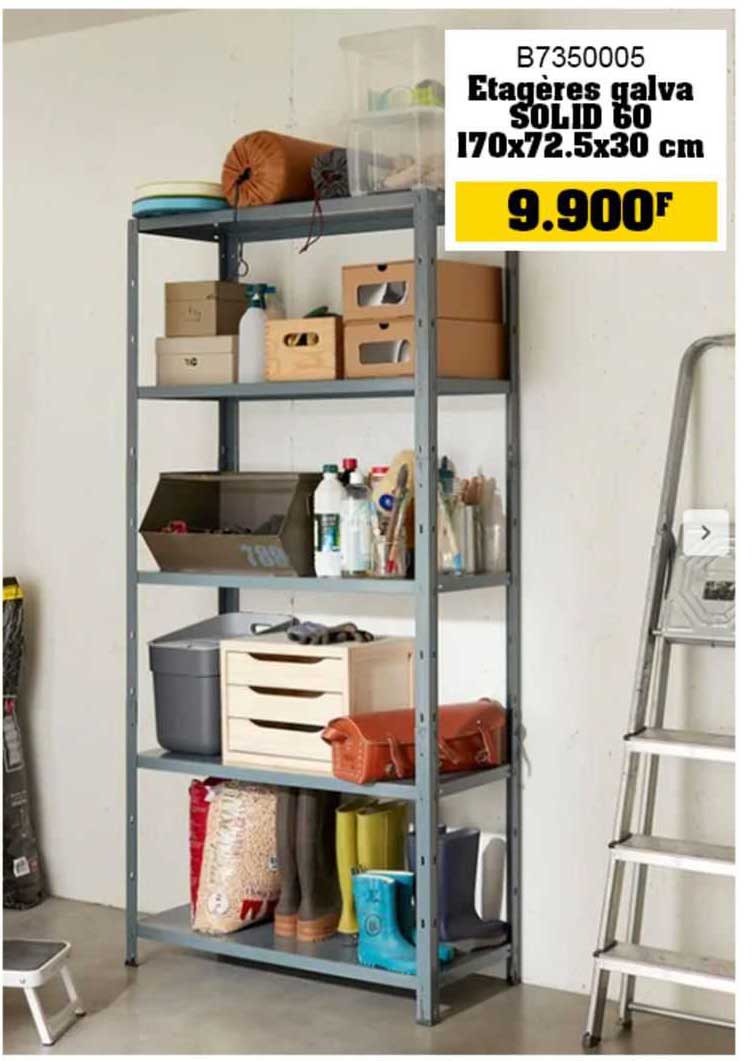 étagères galva solid 60 l 70 x 72.5 x 30 cm