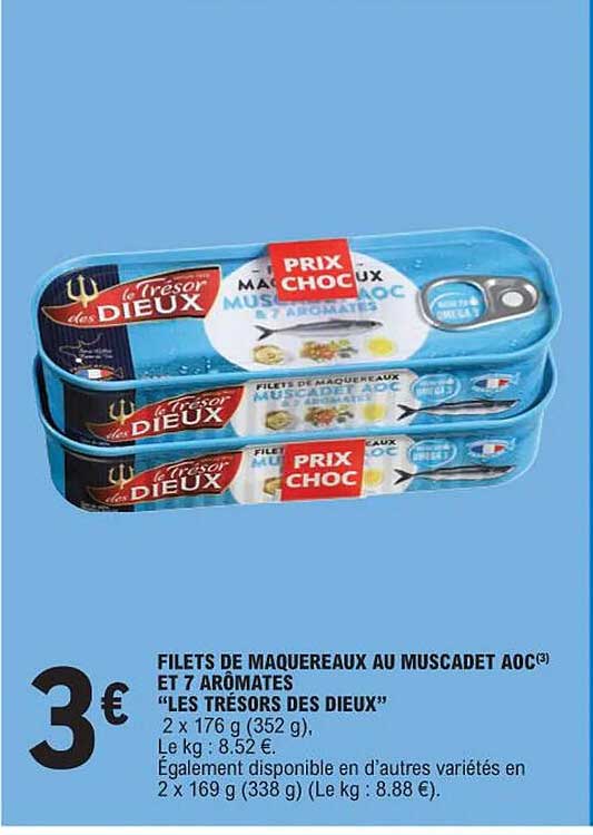 filets de maquereaux au muscadet aoc et 7 arômates "les trésors des dieux"