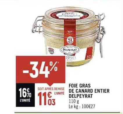 Foie Gras De Canard Entier Delpeyrat
