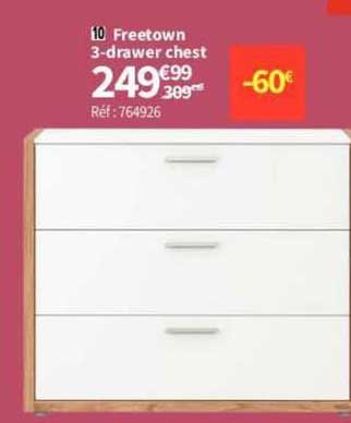 freetown 3-drawer chest