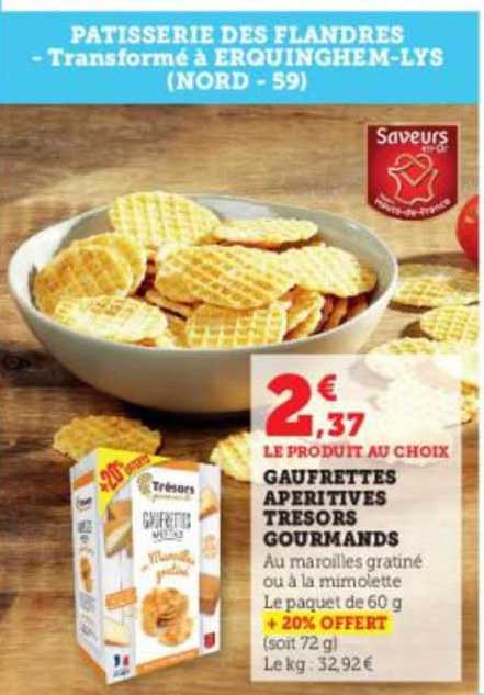 gaufrettes apéritives trésors gourmands