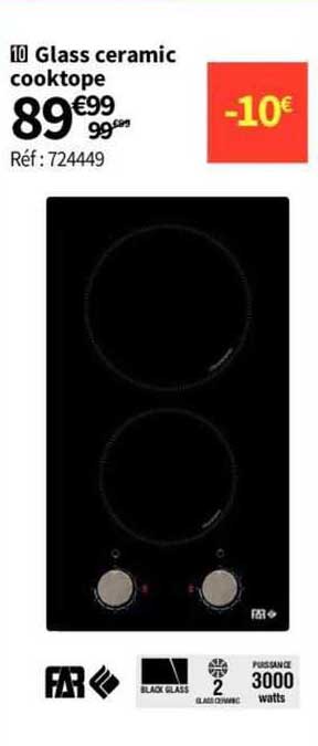 glass ceramic cooktope