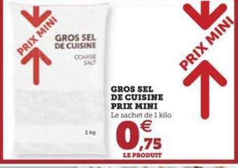 gros sel de cuisine prix mini