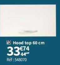 hood top 60 cm