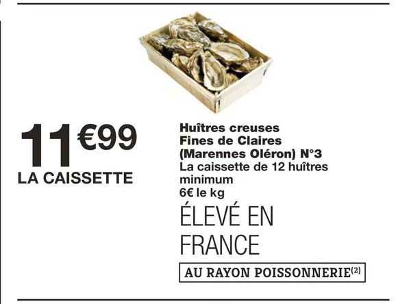 huîtres creuses fines de claires "marennes oléron) n°3