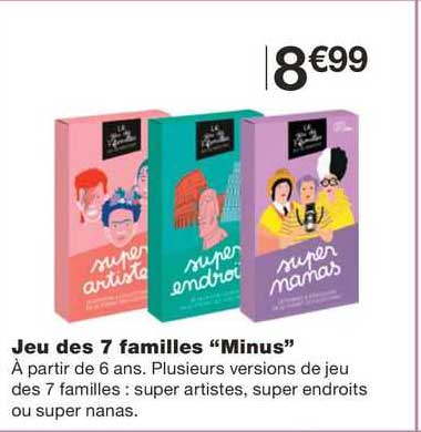 jeu des 7 familles "minus"