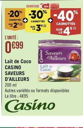lait de coco casino saveurs d'ailleurs