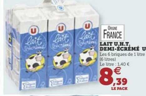 lait u.h.t. demi-écrémé u