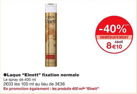 laque "elnett" fixation normale