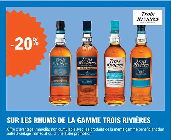 les rhums de la gamme trois rivières