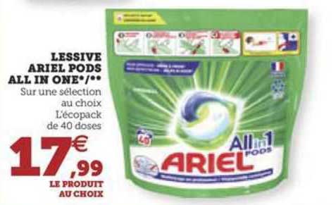 lessive ariel pods all in one